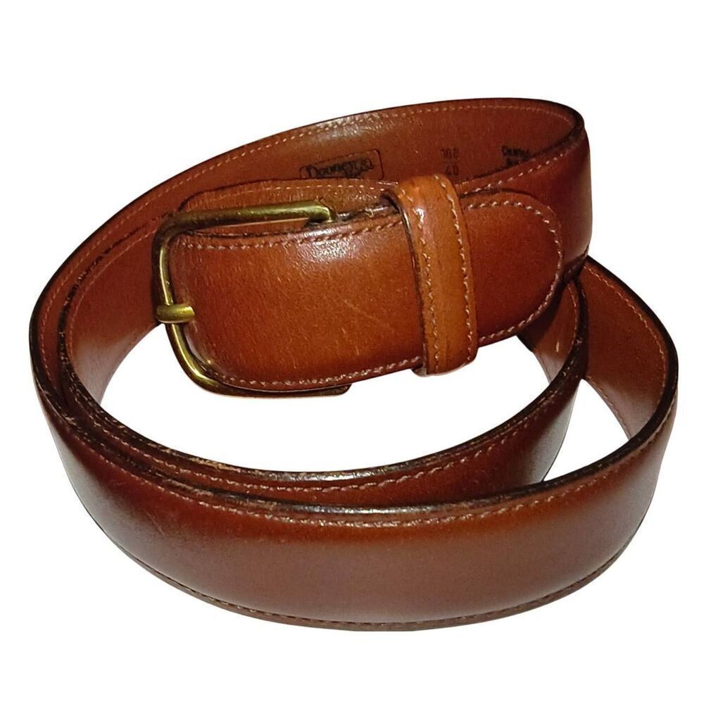 Dooney & Bourke Belt Size 100/40 Men's Brown Curried Bridle Leather 10002 USA Go
